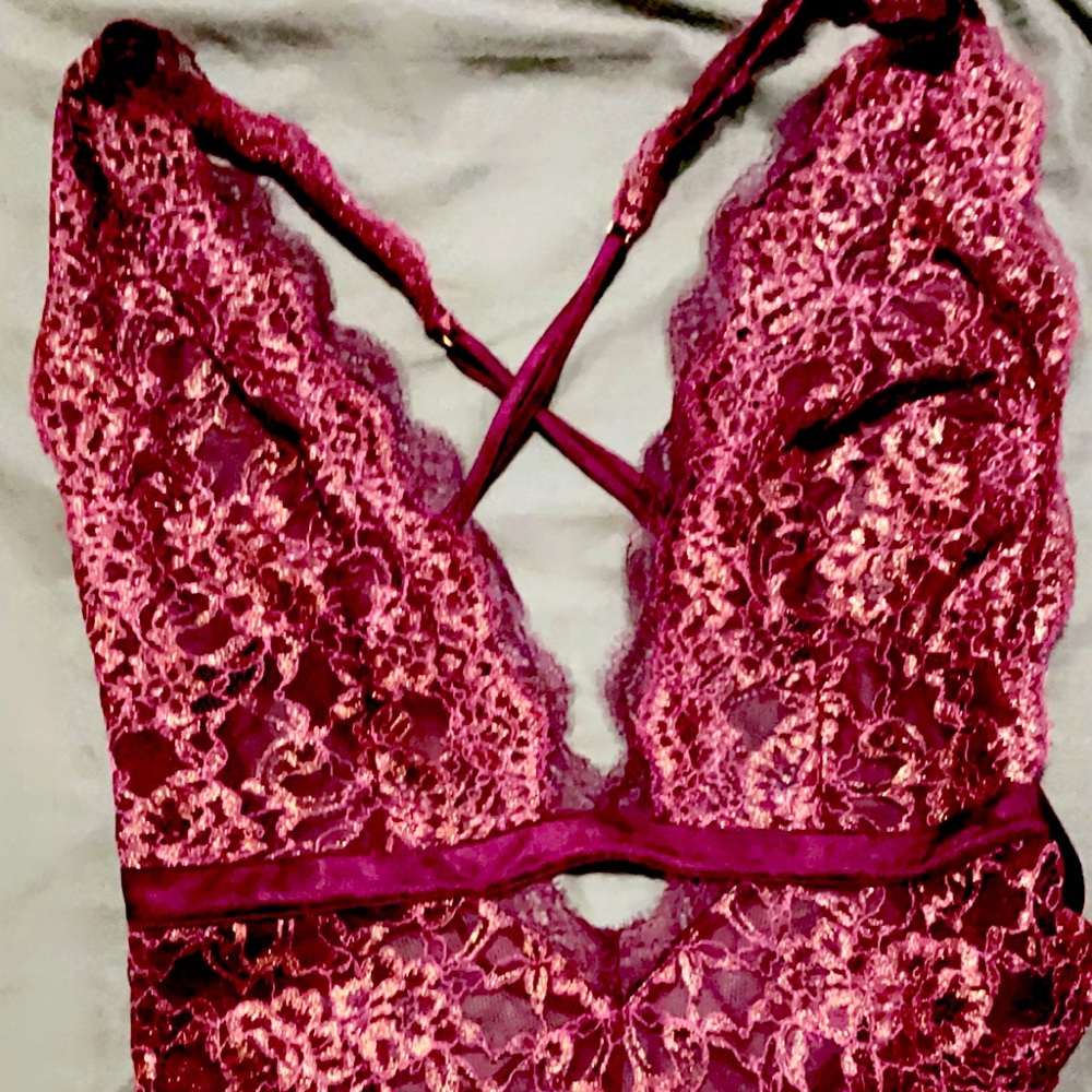 Is there a secret burgundy laced Lingerie